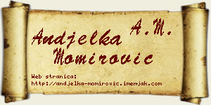 Anđelka Momirović vizit kartica